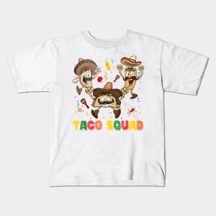 Taco Squad Mexican Party Let's Fiesta Cinco De Mayo Kids T-Shirt